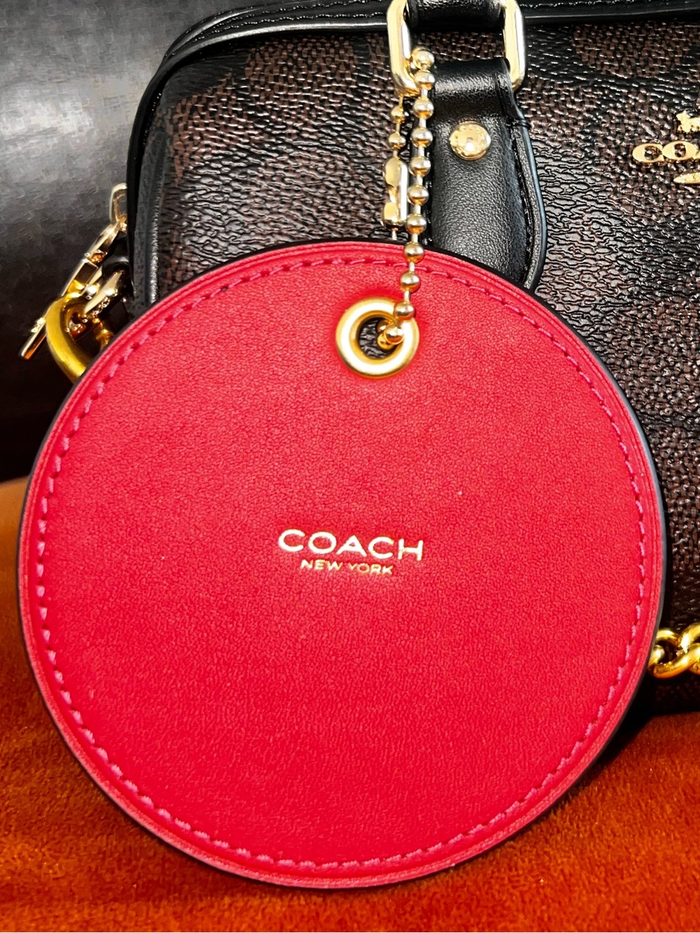 Set of 5 COACH coasters DIY charm in Black, Yellow, Orange, Red & Green - Picture 6 of 6